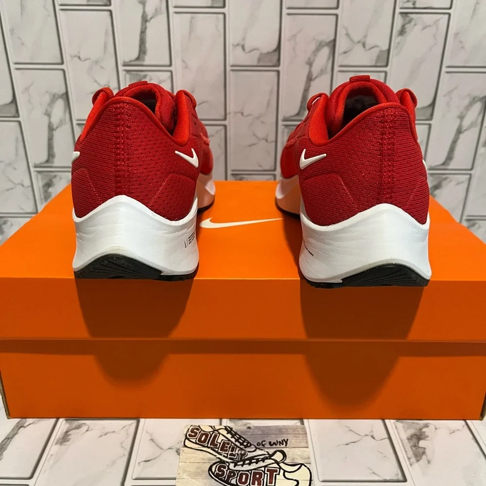 New Nike Air Zoom Pegasus 38 Red White Running Training Gym Shoes Workout Womens